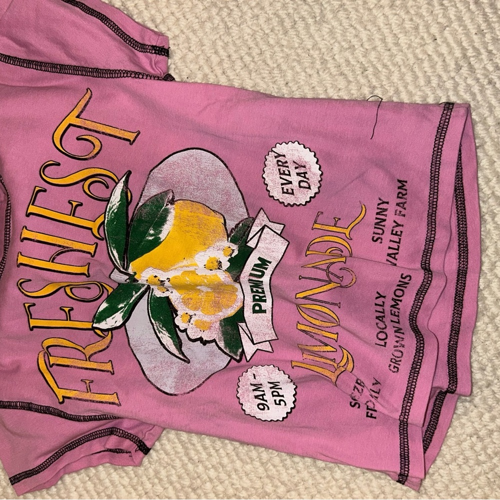 Urban Outfitters Pink Tee with Graphic Design